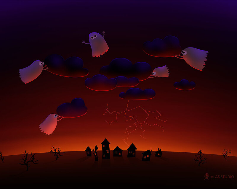 Ghosts Carrying Clouds — Purple