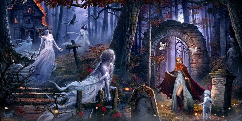 Ghosts in a Cemetery