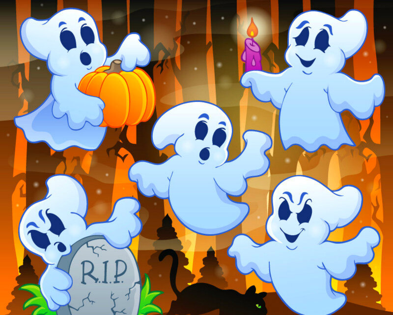 Ghosts in a Graveyard — Blue
