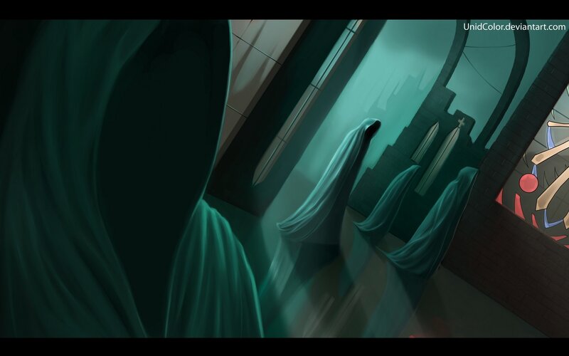 Ghosts in a Hallway — Teal