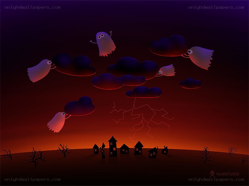 ghosts in a stormy sky