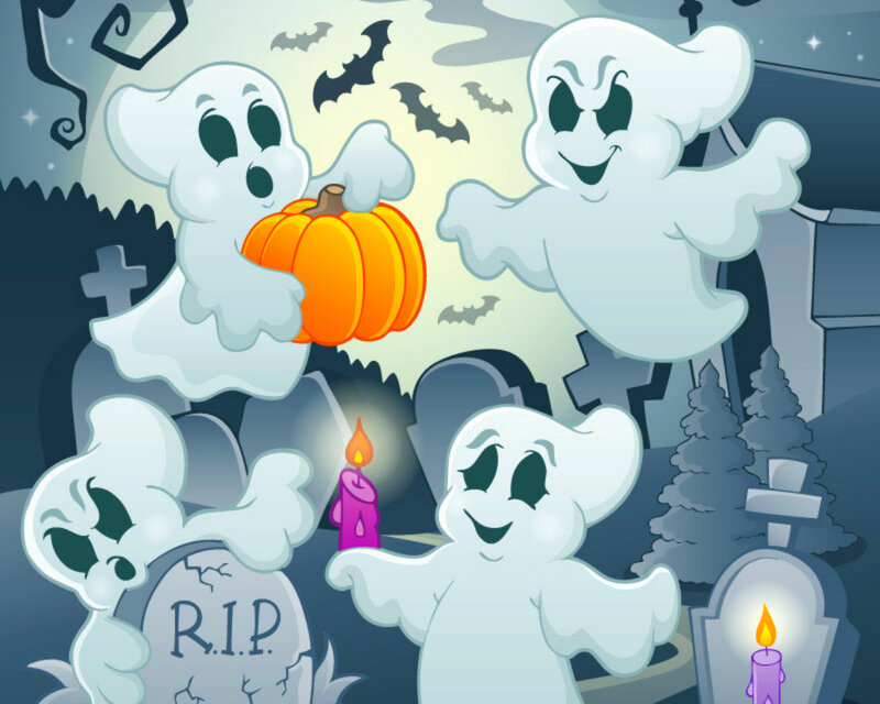 Ghosts in Cemetery