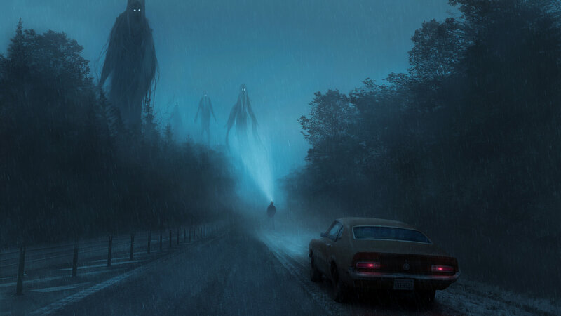 Ghosts on a Rainy Road