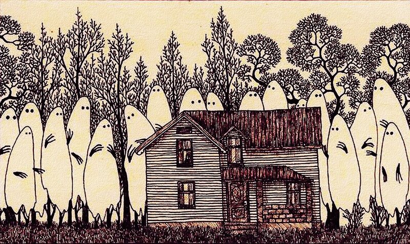 Ghosts Surrounding House