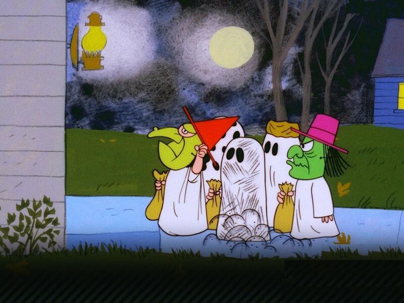 Ghosts Trick-or-treating — Green
