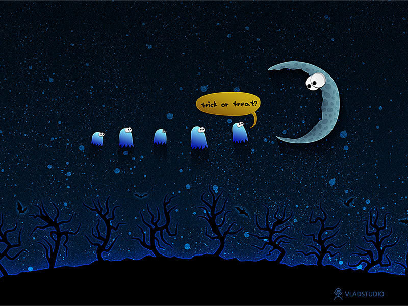 ghosts trick or treating