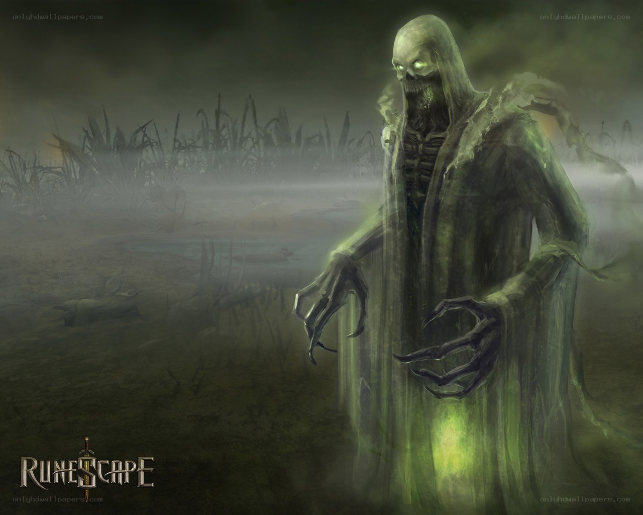 Ghoul in a swamp