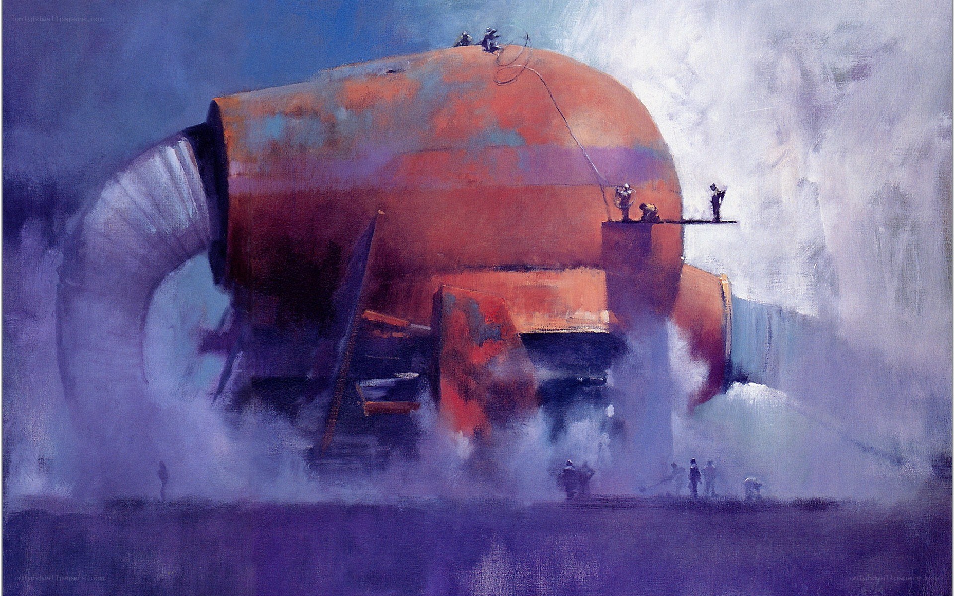 Giant airship under construction