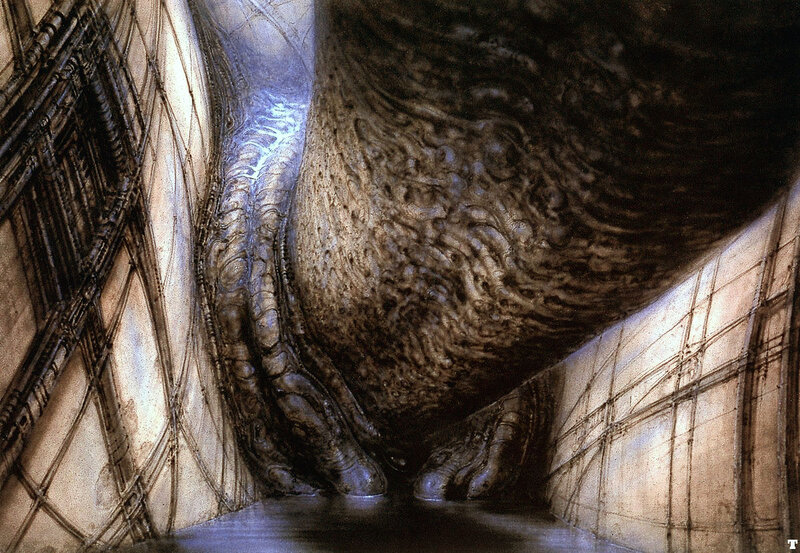 Giant Alien Creature — Brown, Dramatic, Digital Art