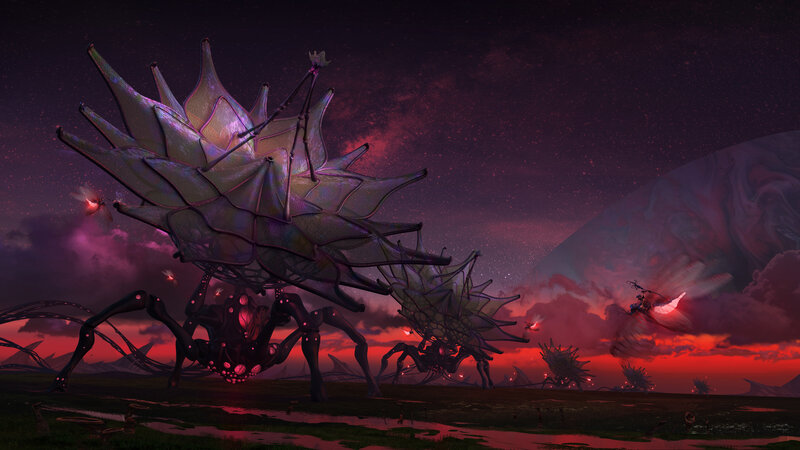 Giant Alien Spiders