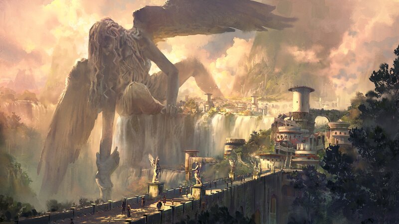 Giant Angel Statue — Gold