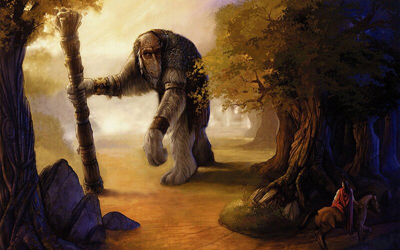 giant ape in a forest