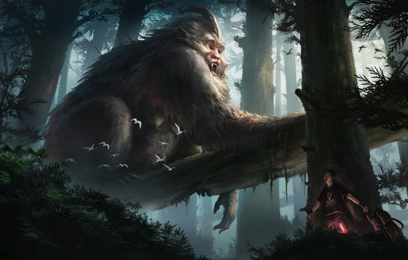 Giant Ape in Forest
