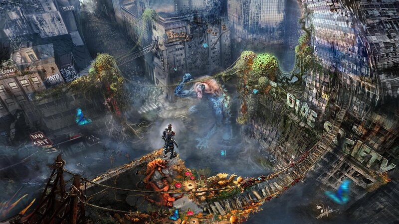 Giant Ape in Ruined City