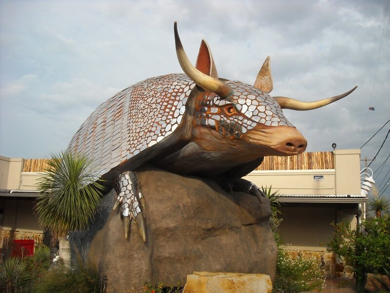giant armadillo sculpture
