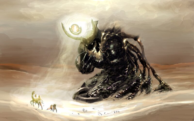 Giant Armored Creature — Brown