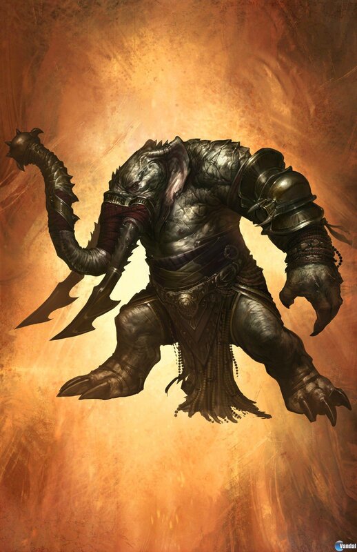 Giant Armored Creature — Orange, Dramatic