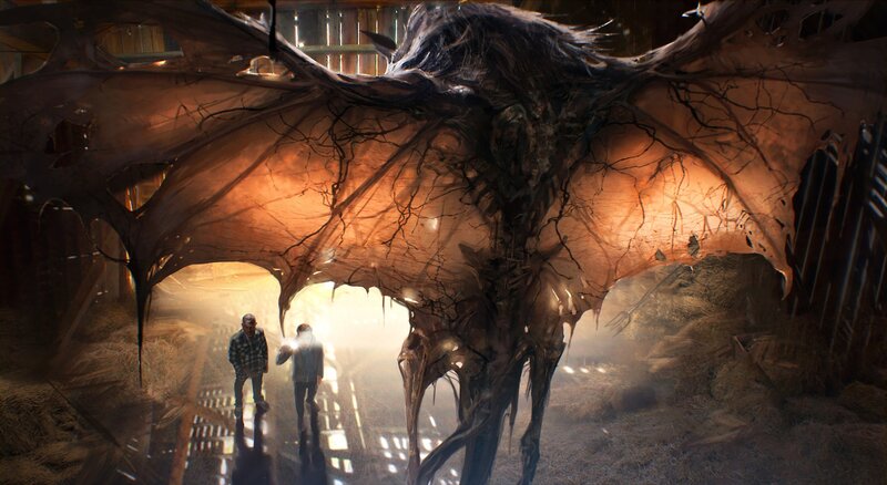 Giant Bat-like Creature — Brown, Dramatic