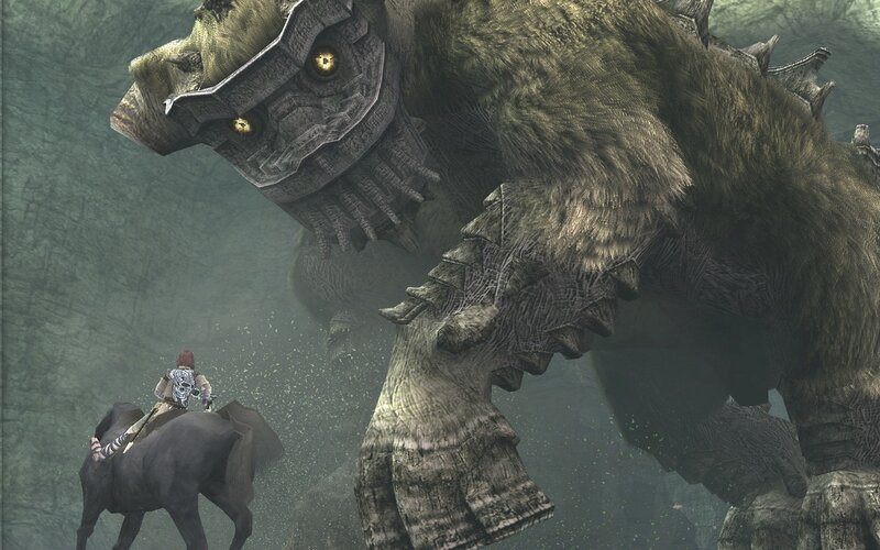 Giant beast confronts rider