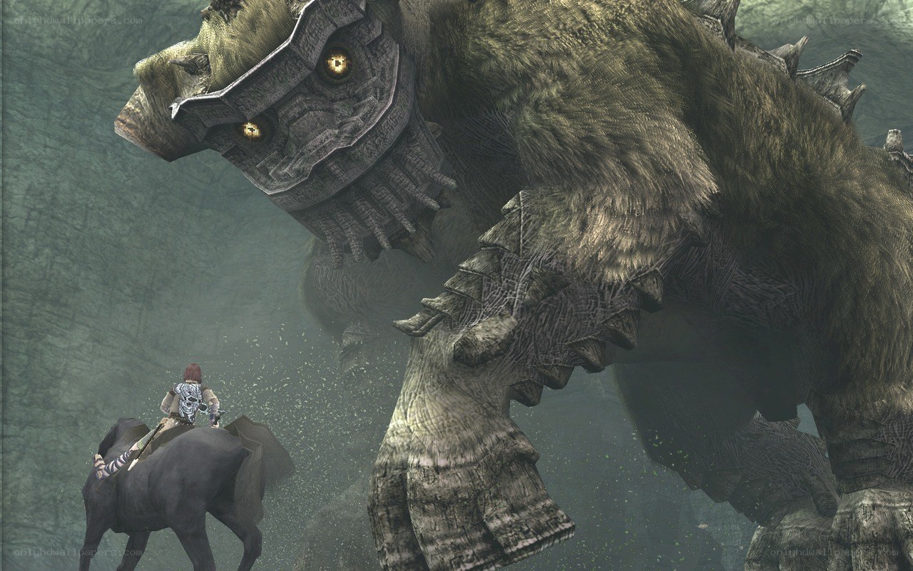 Giant beast confronts rider
