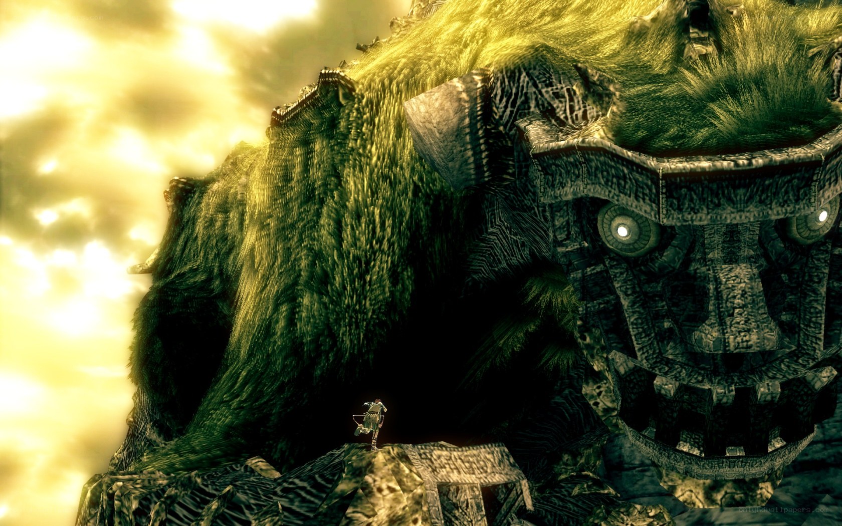 giant beast with glowing eyes