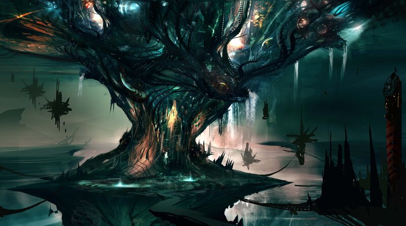 Giant Biomechanical Tree — Green