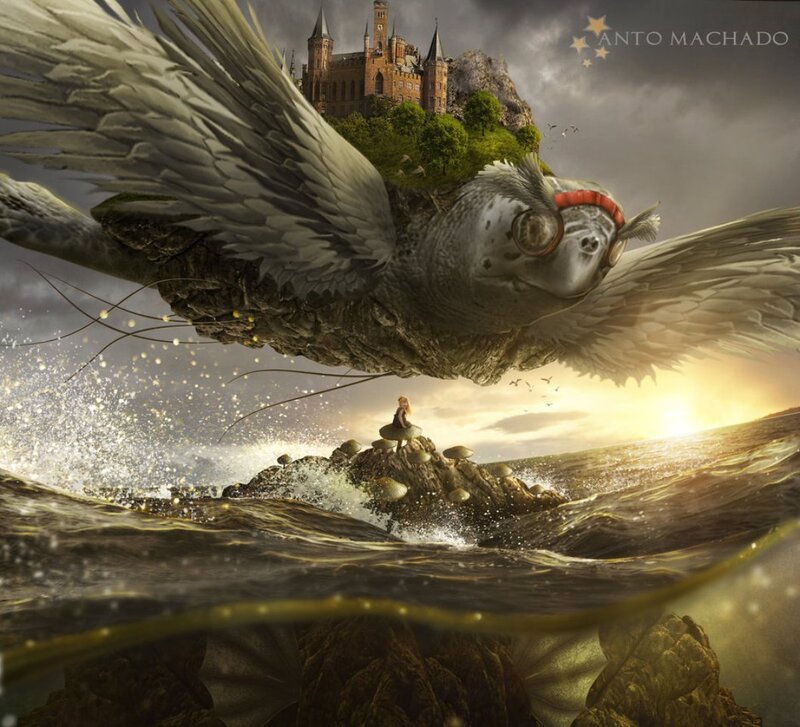 Giant Bird Carrying Island