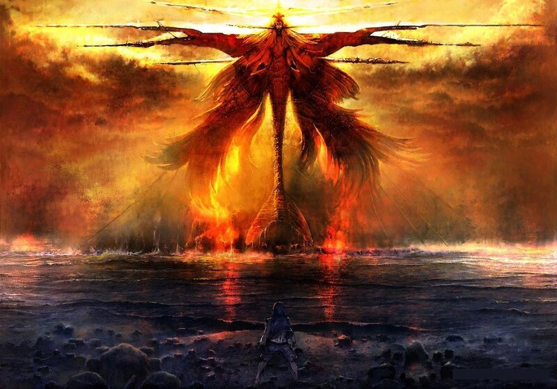 Giant Bird-like Creature — Orange