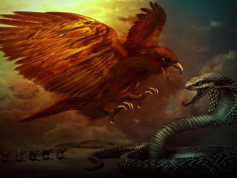 Giant Bird Vs Snake