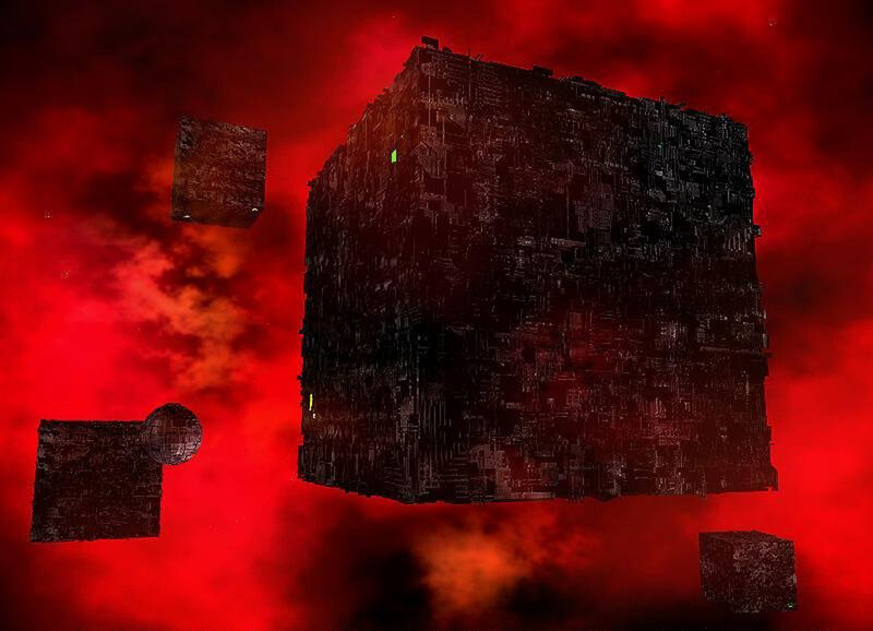 Giant Black Cubes