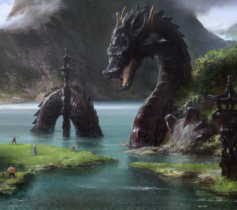Giant Black Dragon — Dramatic