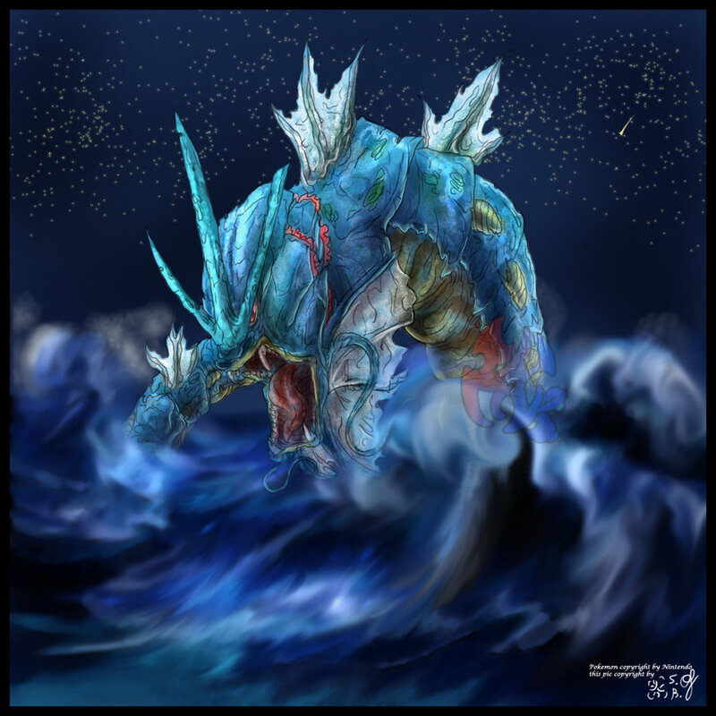 Giant Blue Sea Monster
