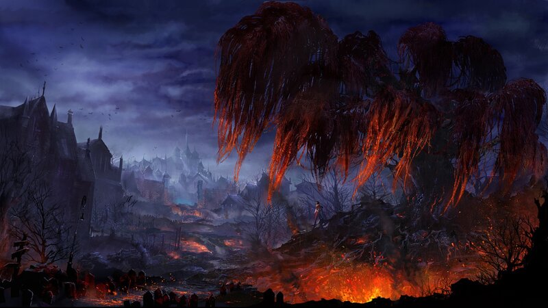 Giant Burning Tree — Black