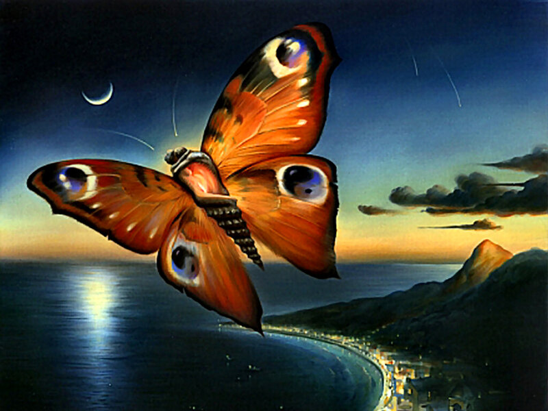 Giant Butterfly Flying