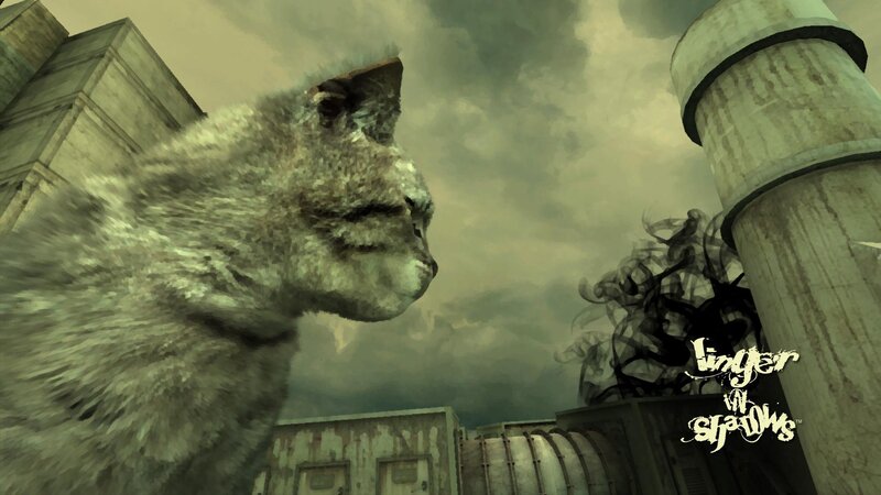 giant cat in industrial setting