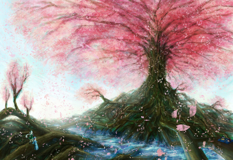 Giant Cherry Blossom Tree — Pink