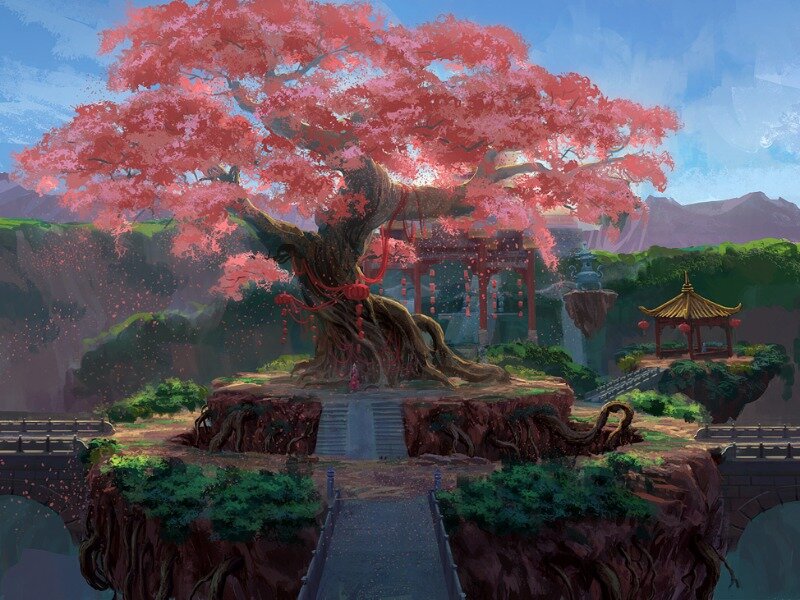 Giant Cherry Blossom Tree