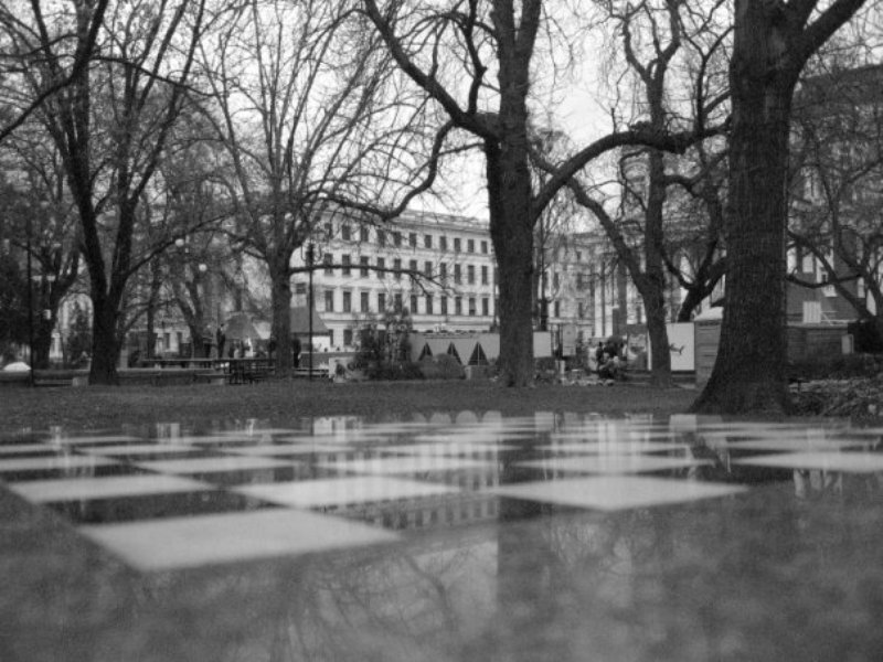 Giant Chessboard in Park