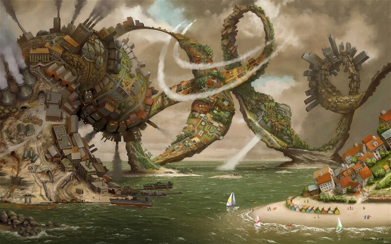 Giant City-creature — Green
