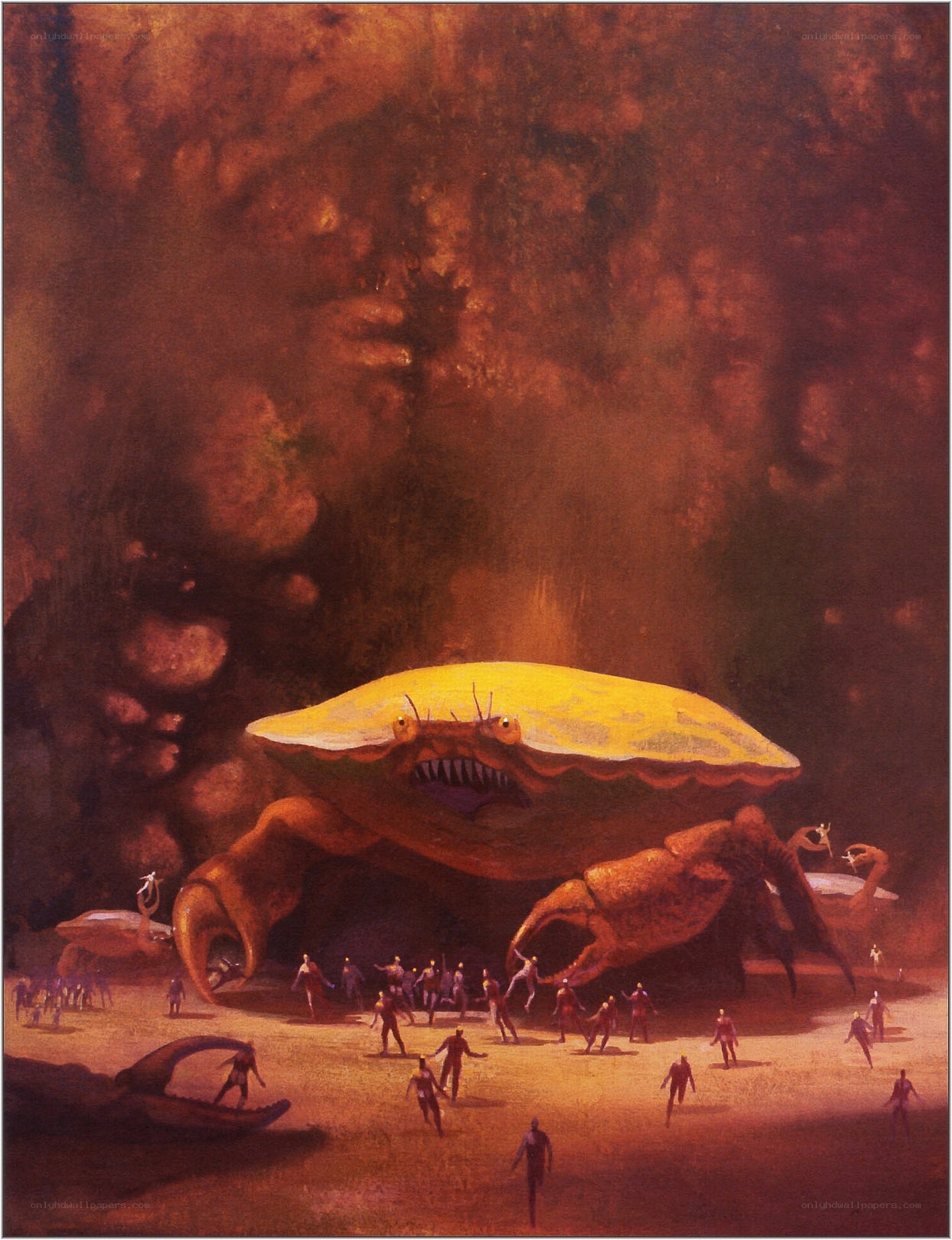 Giant crab in a cave