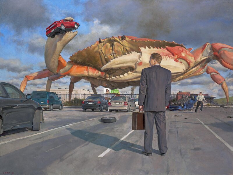 Giant Crab in Parking Lot