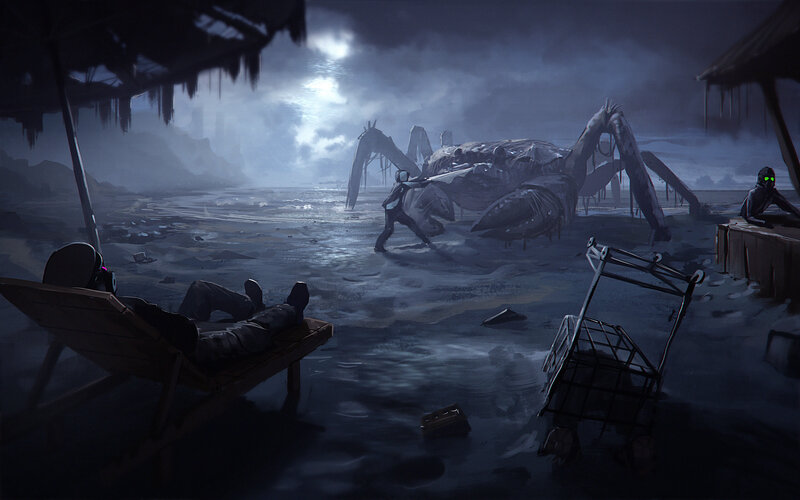 Giant Crab on Beach