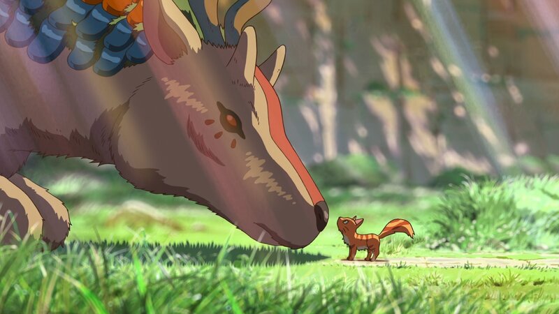 Giant Creature and Squirrel