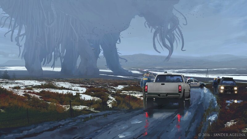 Giant Creature and Vehicles