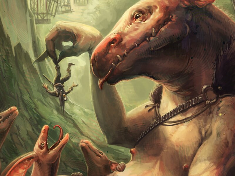 Giant Creature Holding Person