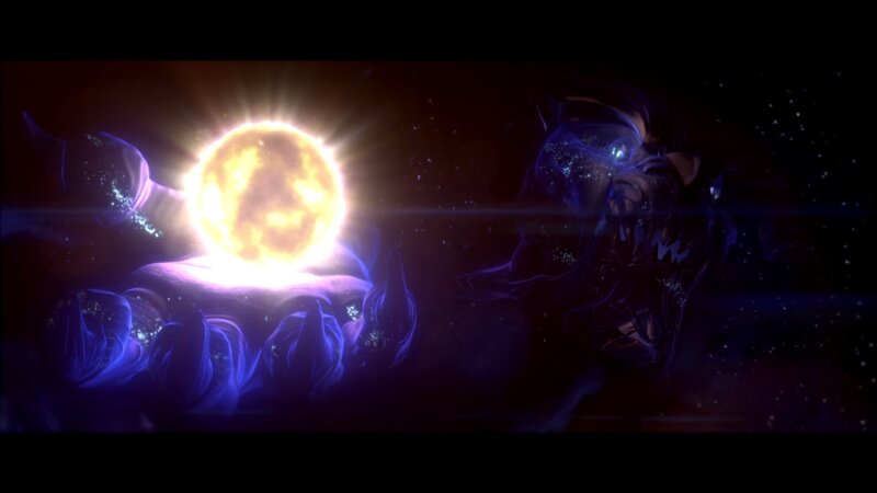 Giant Creature Holding Sun