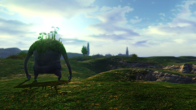 giant creature in a grassy field