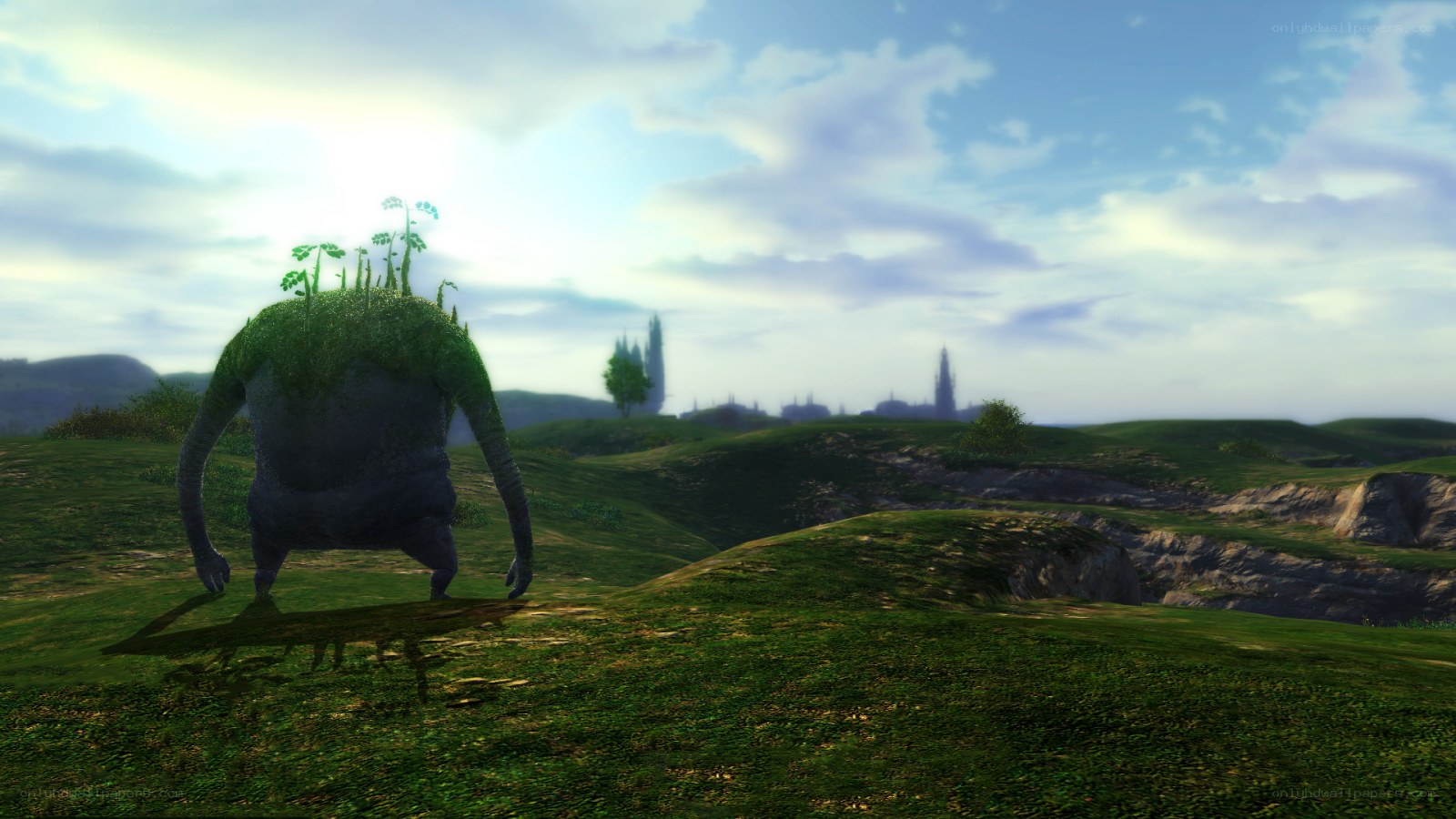giant creature in a grassy field