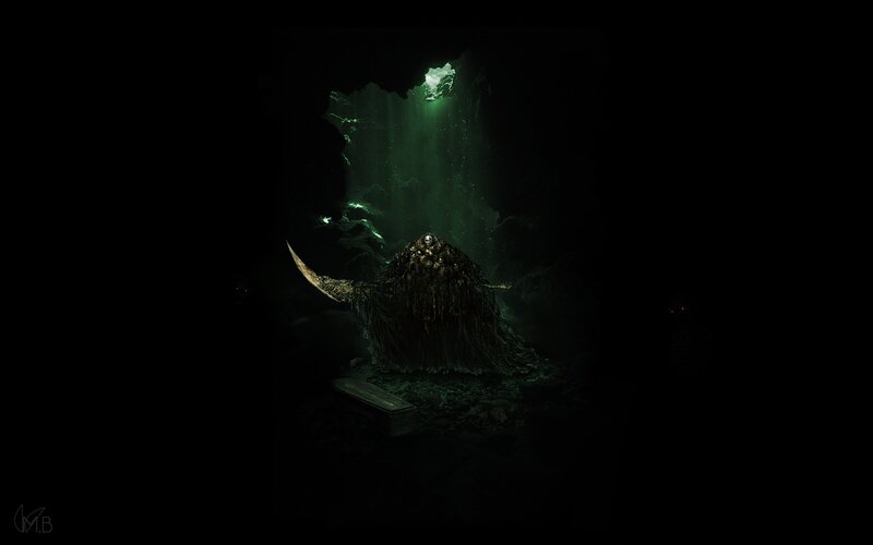 Giant Creature in Cave