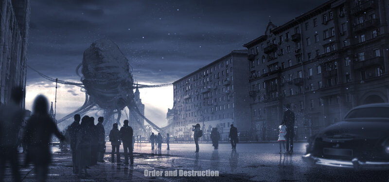 Giant Creature in City